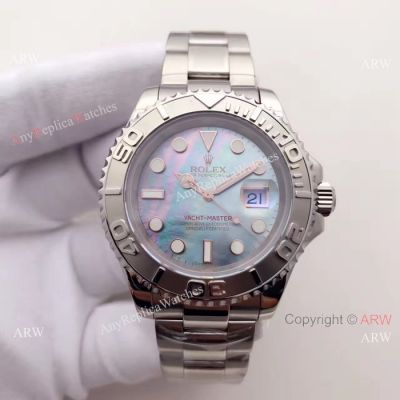 Replica Rolex Yachtmaster SS Case Purple MOP Dial - SWISS ETA2836-2